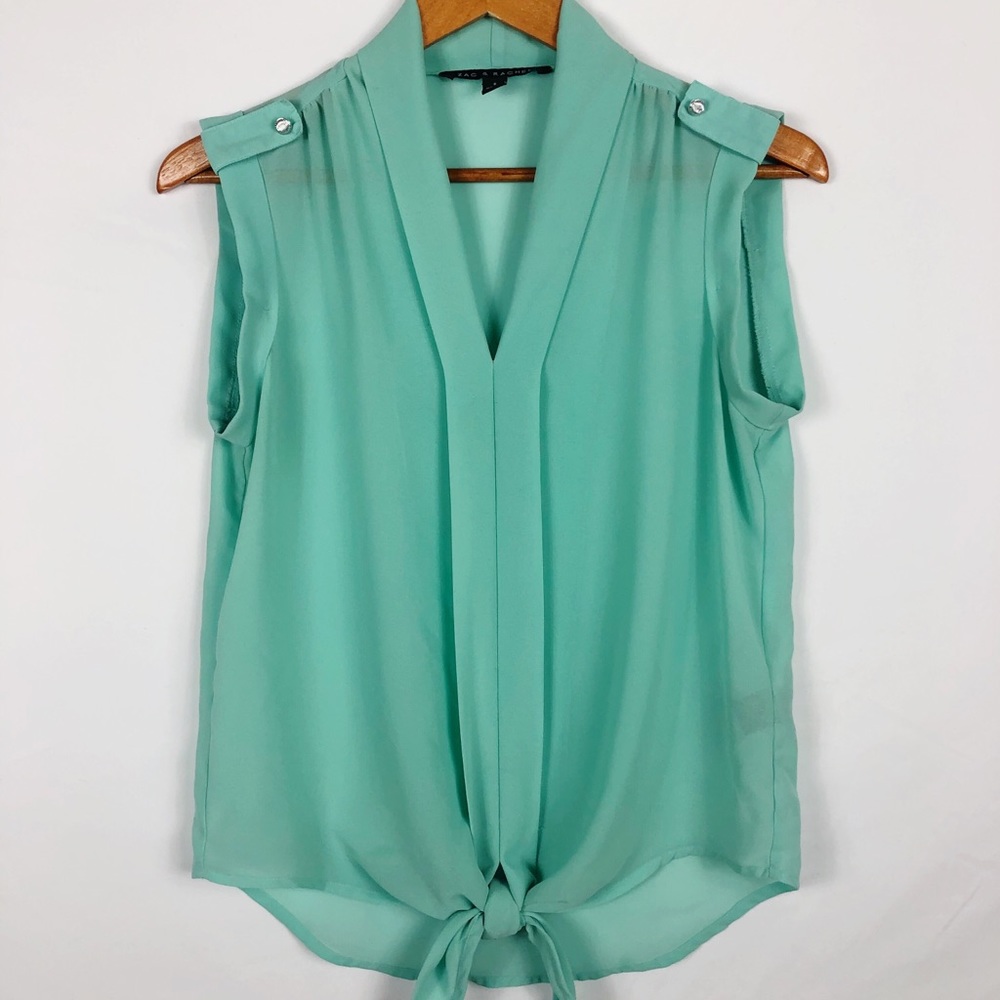 Zac & Rachel green sleeveless blouse